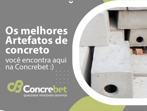 Os melhores Artefatos de concreto, você encontra aqui na Concrebet  :)